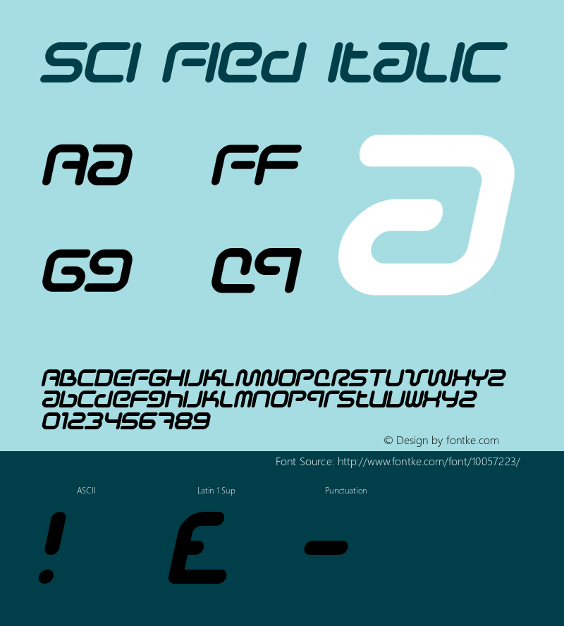 Sci Fied Italic Version 1.2图片样张