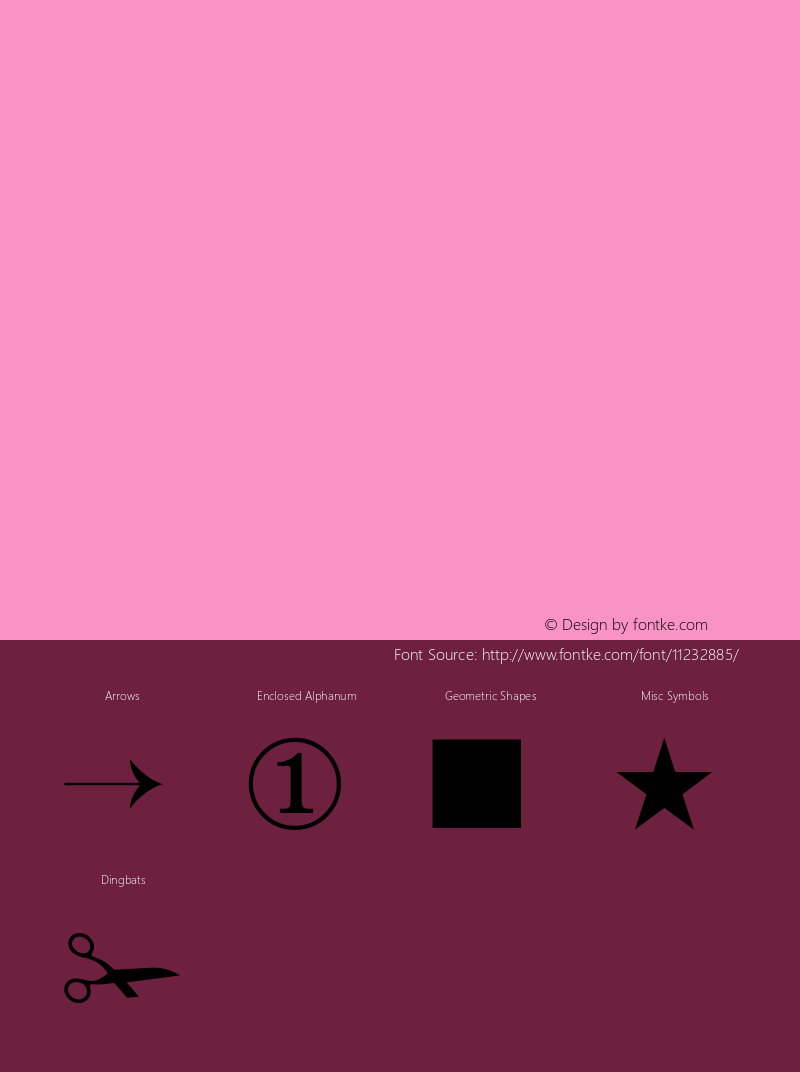 Dingbats Regular Version 001.005图片样张