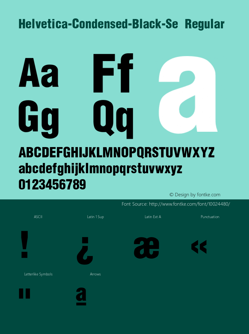 Helvetica-Condensed-Black-Se Regular Unknown图片样张