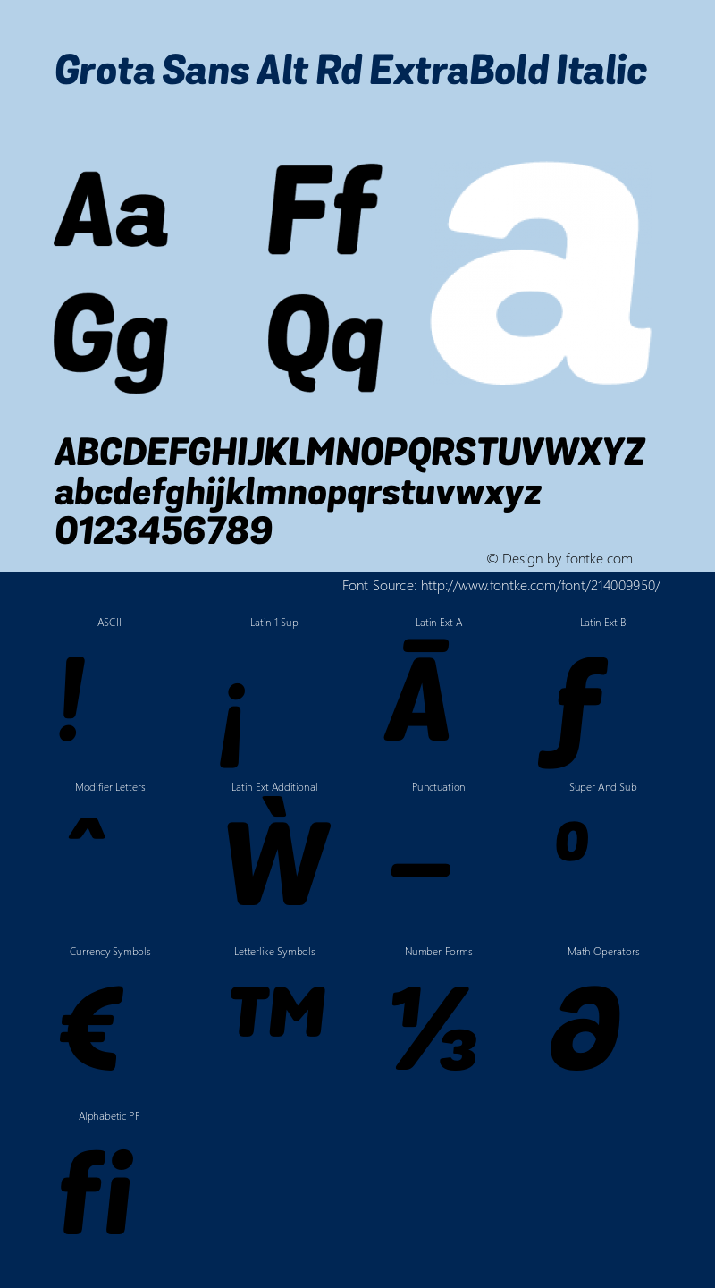 Grota Sans Alt Rd X Bd It Version 1.00图片样张