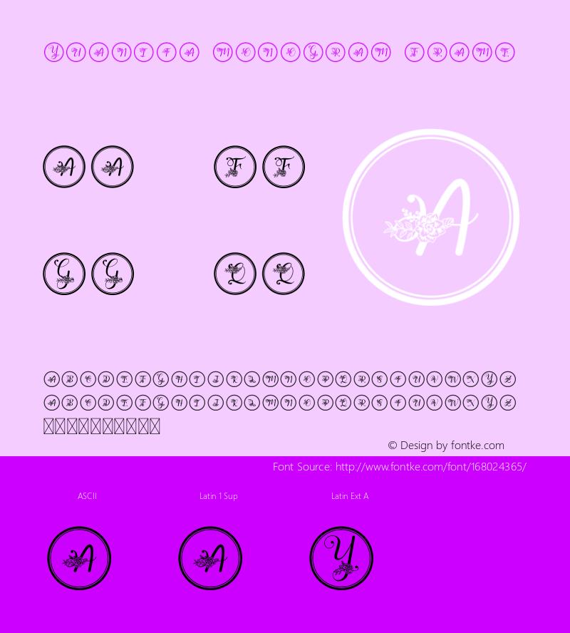 Yuanita Monogram Frame Version 1.002;Fontself Maker 3.5.0图片样张