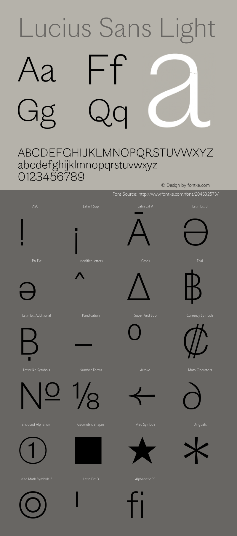 Lucius Sans Light Version 1.000;FEAKit 1.0图片样张