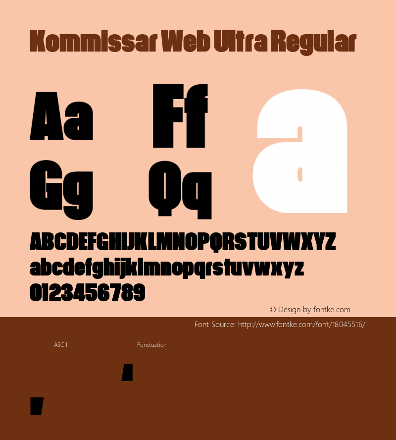 Kommissar Web Ultra Regular Version 1.1 2011图片样张