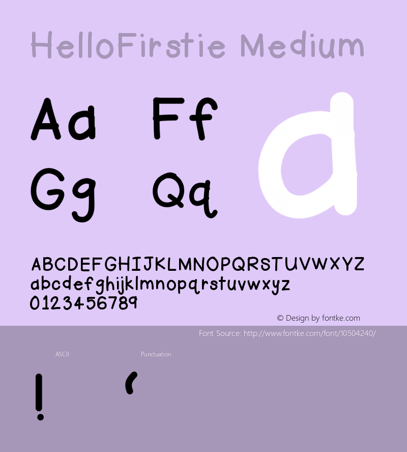 HelloFirstie Medium Version 001.000图片样张