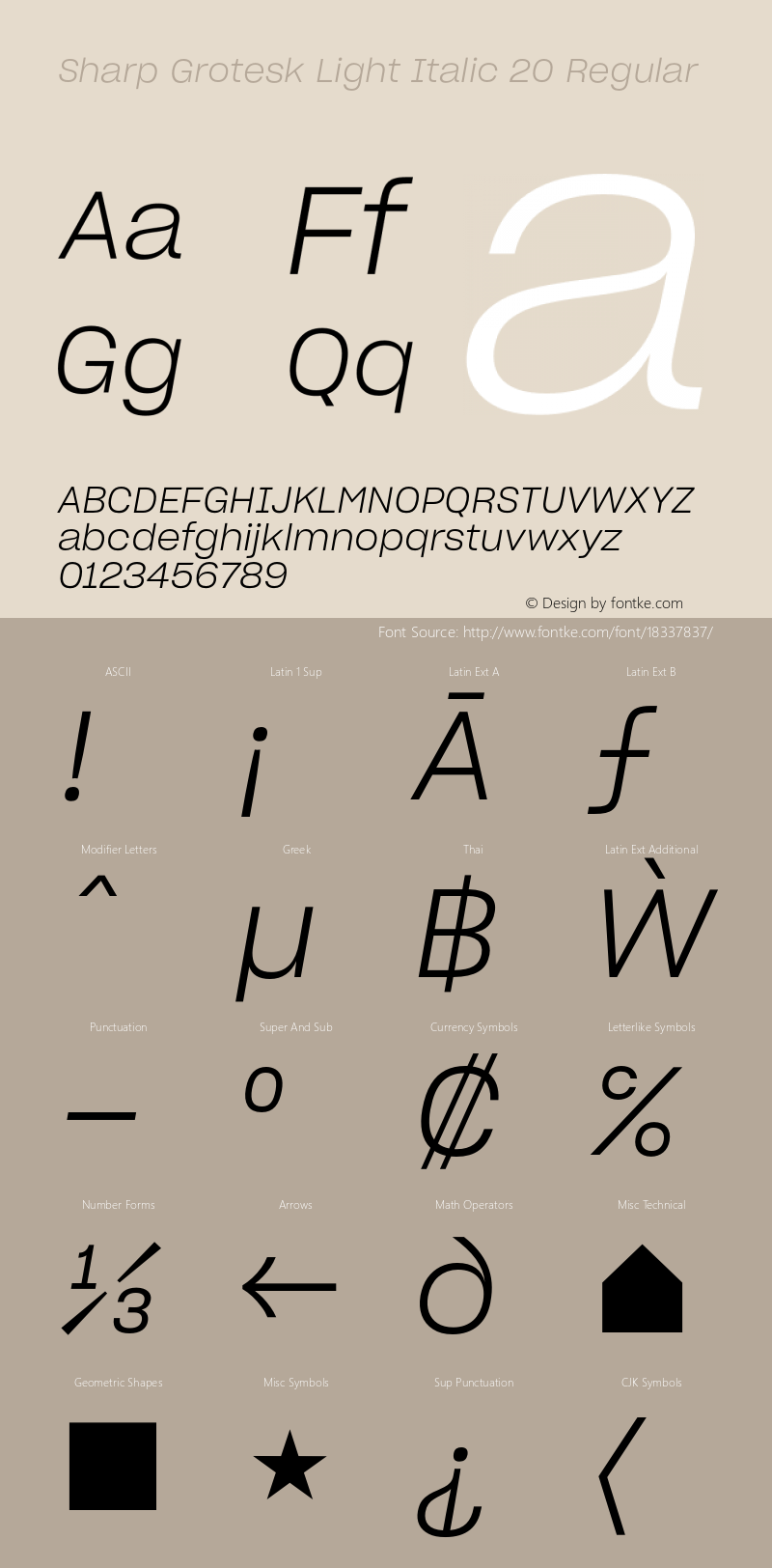 Sharp Grotesk Light Italic 20 Regular Version 1.001;PS 001.001;hotconv 1.0.88;makeotf.lib2.5.64775图片样张