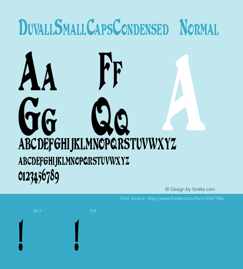 DuvallSmallCapsCondensed Normal Version 1.00图片样张