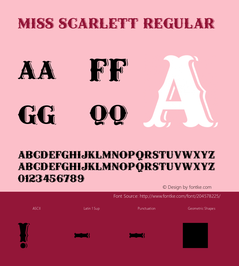 Miss Scarlett Regular Version 1.003图片样张