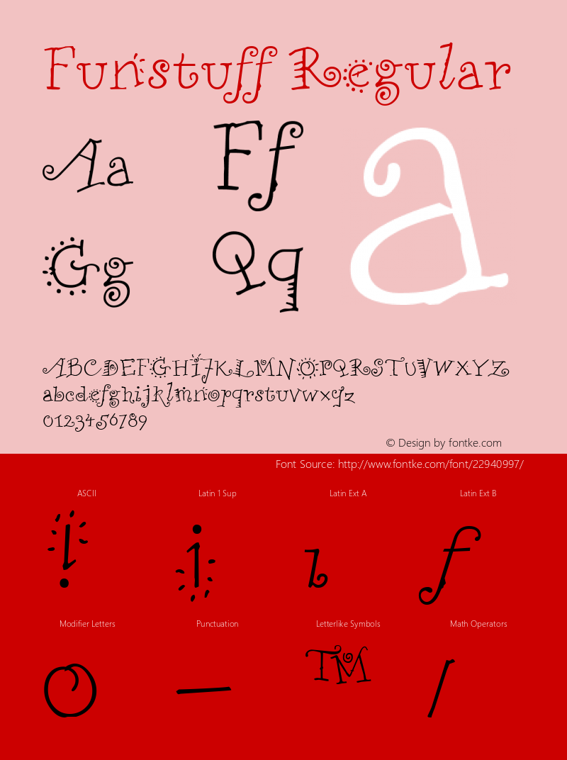 Funstuff Regular The EPSON Fonts Collection from WSI-Fonts图片样张