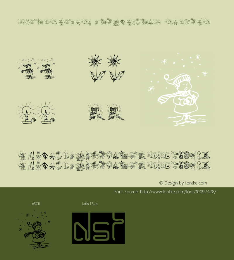 Typographers Holidayfont Regular Version 1.1; 2001图片样张