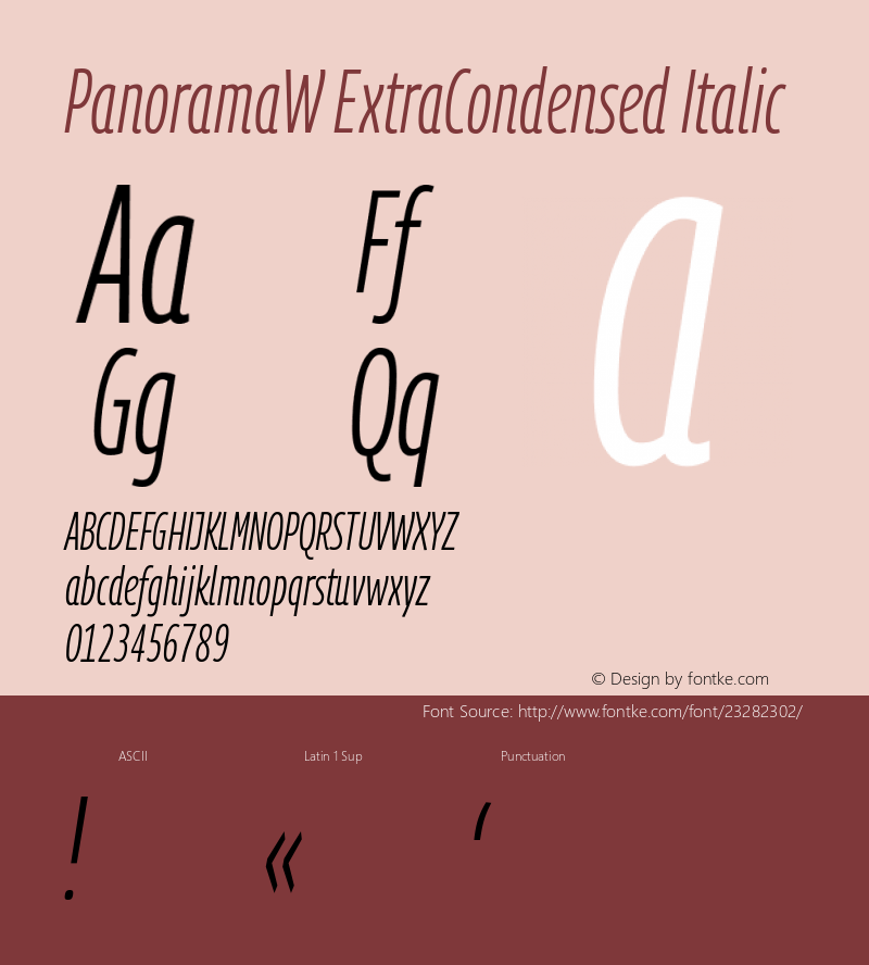 PanoramaW ExtraCondensed Italic Version 1.001;PS 1.1;hotconv 1.0.72;makeotf.lib2.5.5900; ttfautohint (v0.92) -l 8 -r 50 -G 200 -x 14 -w 