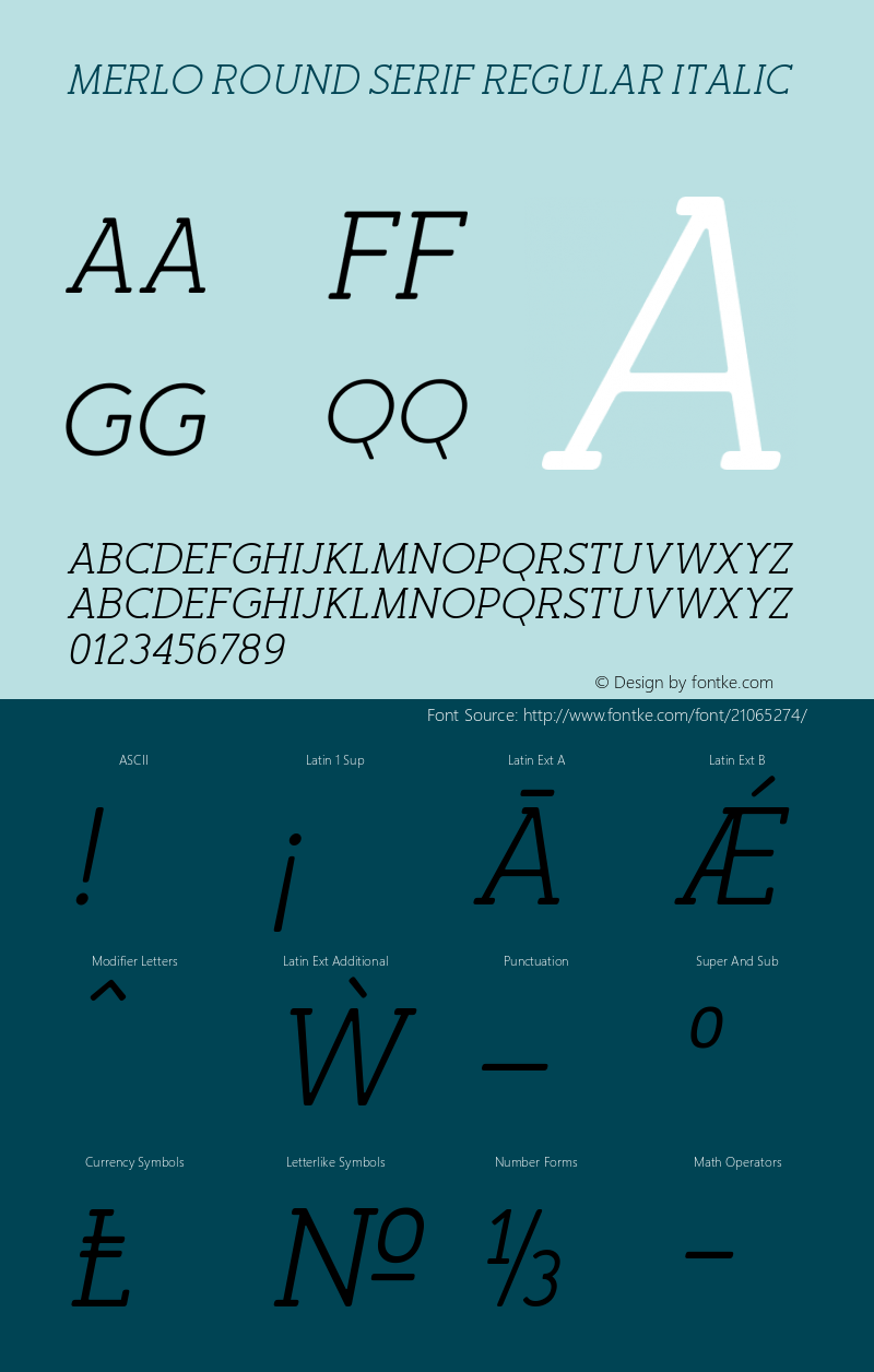 Merlo Round Serif Regular Italic Version 1.000;PS 001.000;hotconv 1.0.70;makeotf.lib2.5.58329图片样张