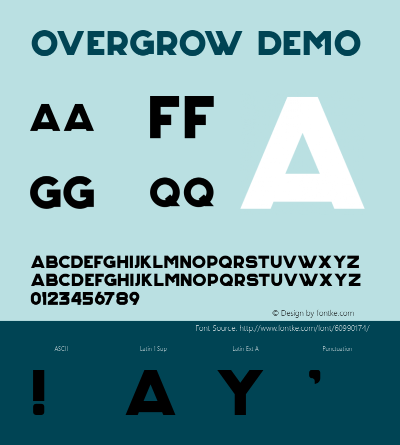 OvergrowDemo Version 1.046;Fontself Maker 3.5.1图片样张