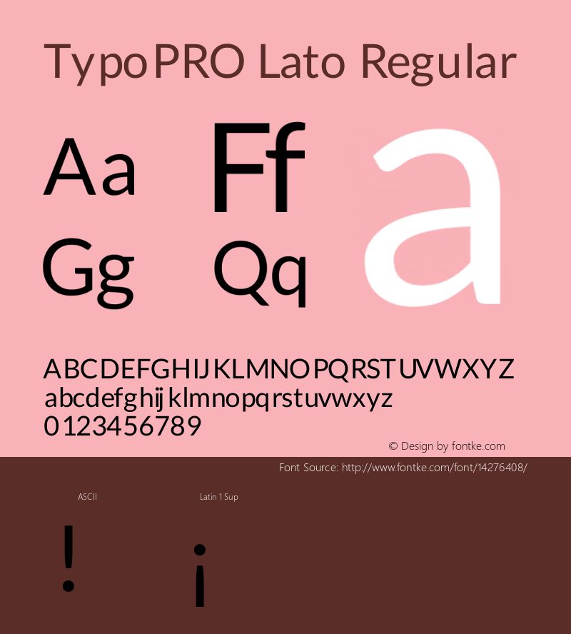 TypoPRO Lato Regular Version 1.105; Western+Polish opensource图片样张