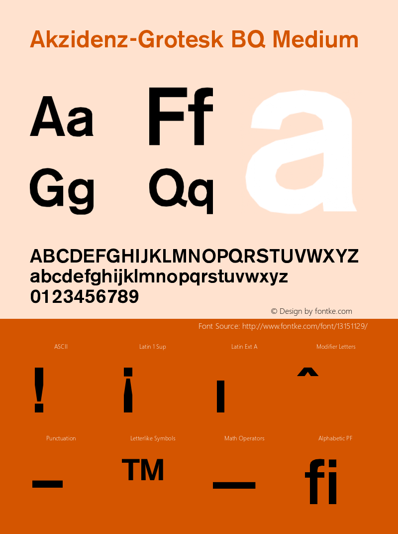 Akzidenz-Grotesk BQ Medium Version 001.000图片样张