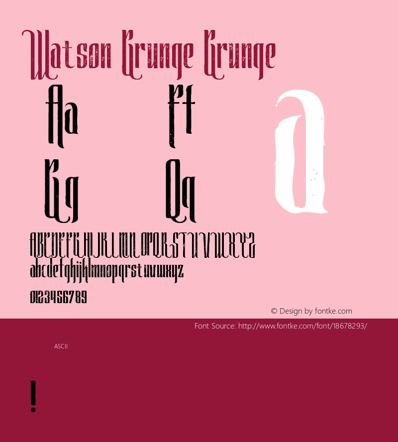 Watson Grunge Grunge Version 1.000图片样张