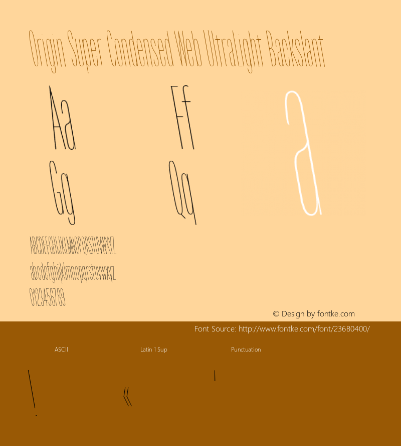 Origin Sup Cond Web ULt Italic Version 2.001;PS 2.1;hotconv 1.0.72;makeotf.lib2.5.5900; ttfautohint (v1.3.34-f4db)图片样张