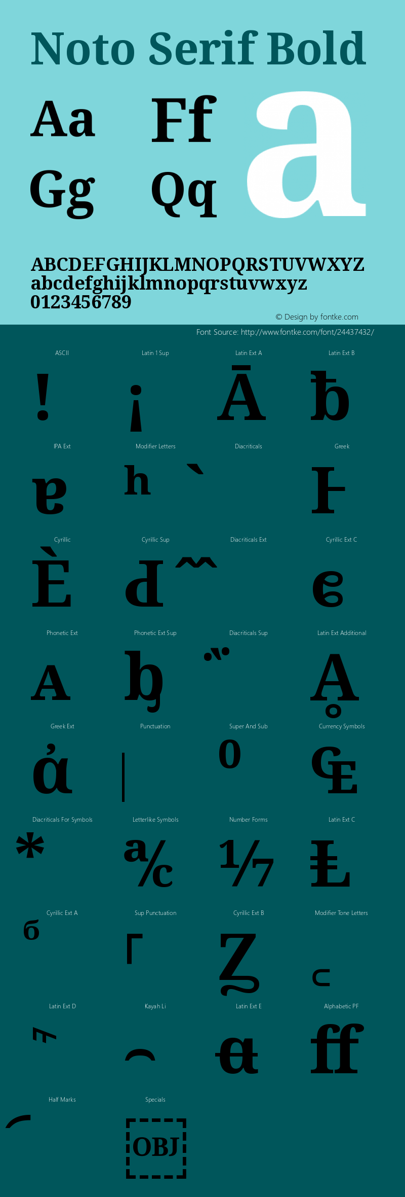 Noto Serif Bold Version 2.000图片样张