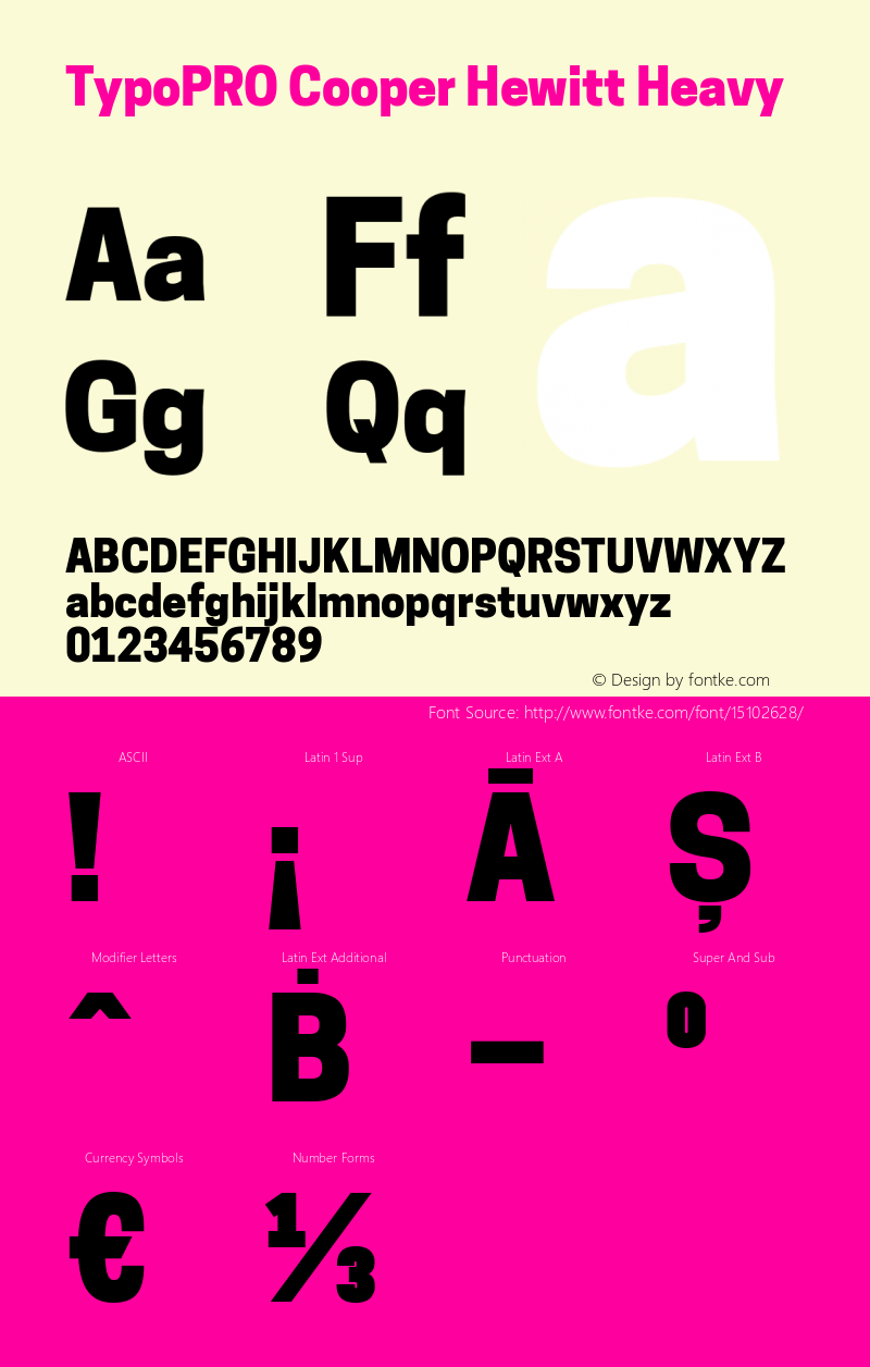 TypoPRO Cooper Hewitt Heavy 1.000图片样张