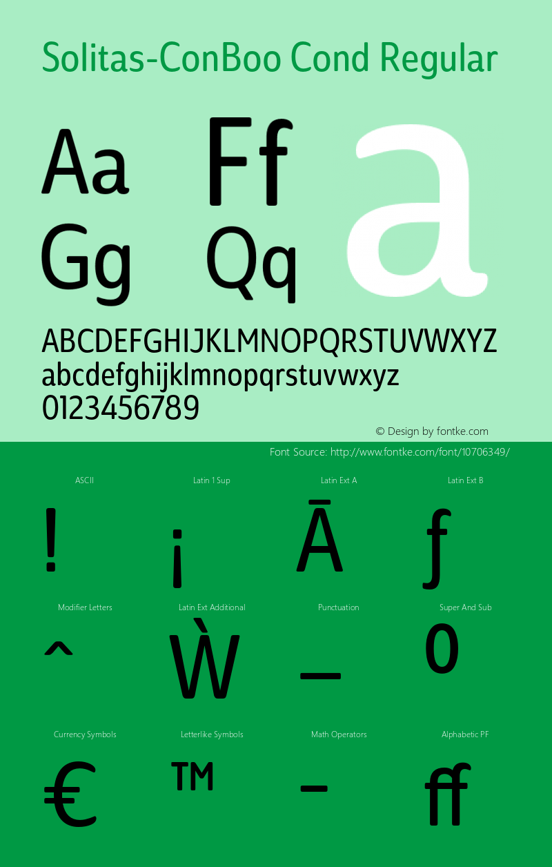 Solitas-ConBoo Cond Regular 1.000;com.myfonts.easy.insigne.solitas.con-book.wfkit2.version.4oe1图片样张