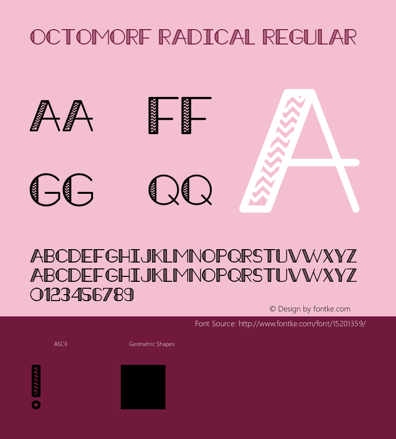 Octomorf Radical Regular Version 1.001;PS 001.001;hotconv 1.0.56;makeotf.lib2.0.21325图片样张