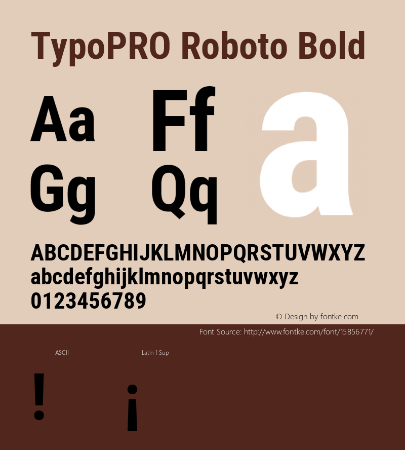 TypoPRO Roboto Bold Version 2.001047; 2015图片样张