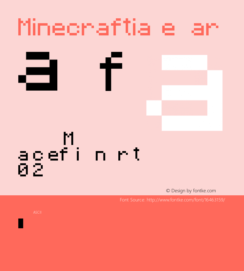 Minecraftia Regular Version 2.0图片样张