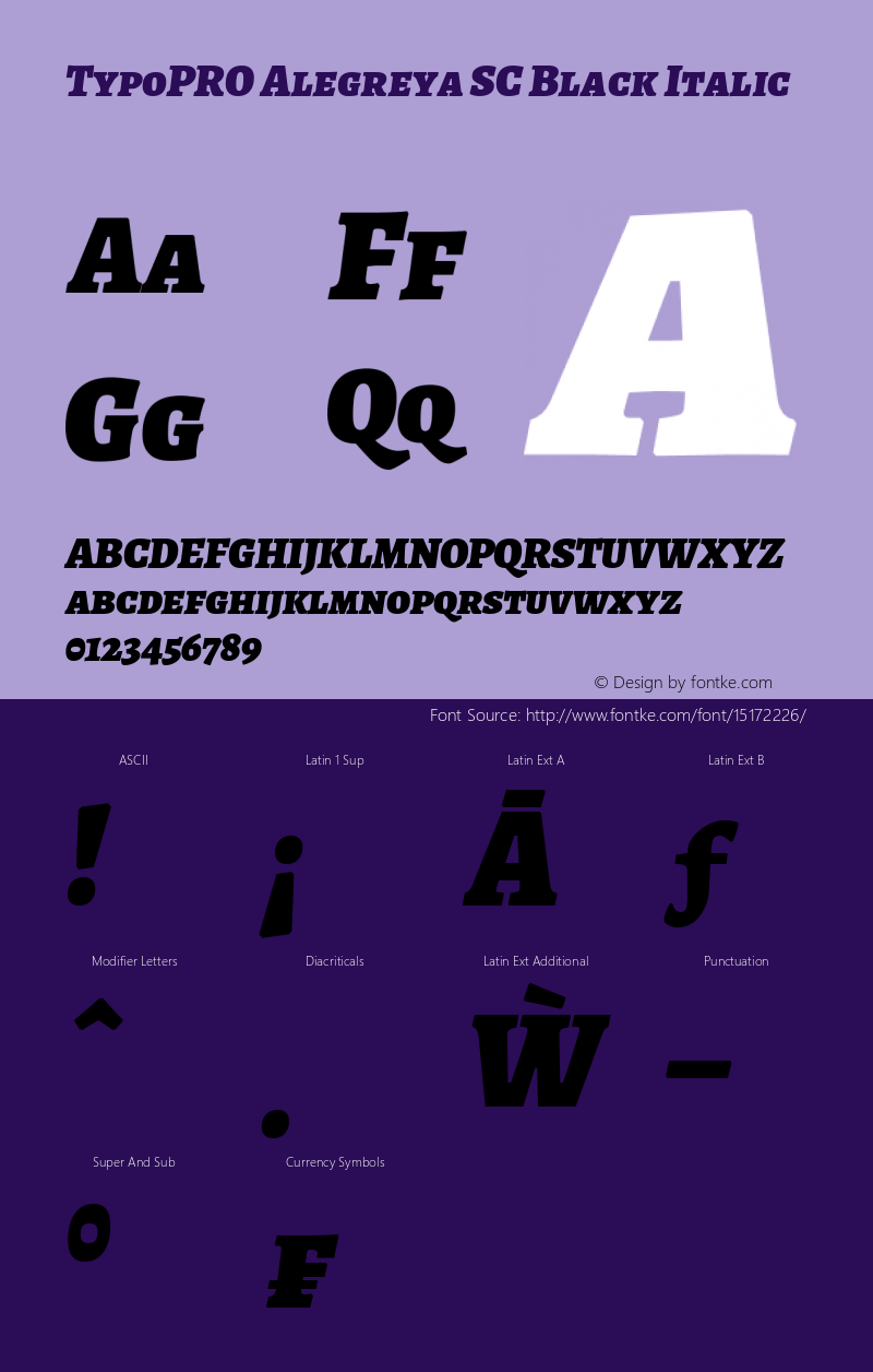 TypoPRO Alegreya SC Black Italic Version 1.003图片样张