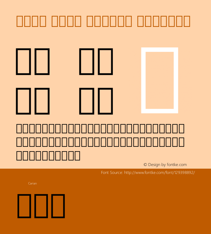 Noto Sans Carian Regular Version 2.000图片样张