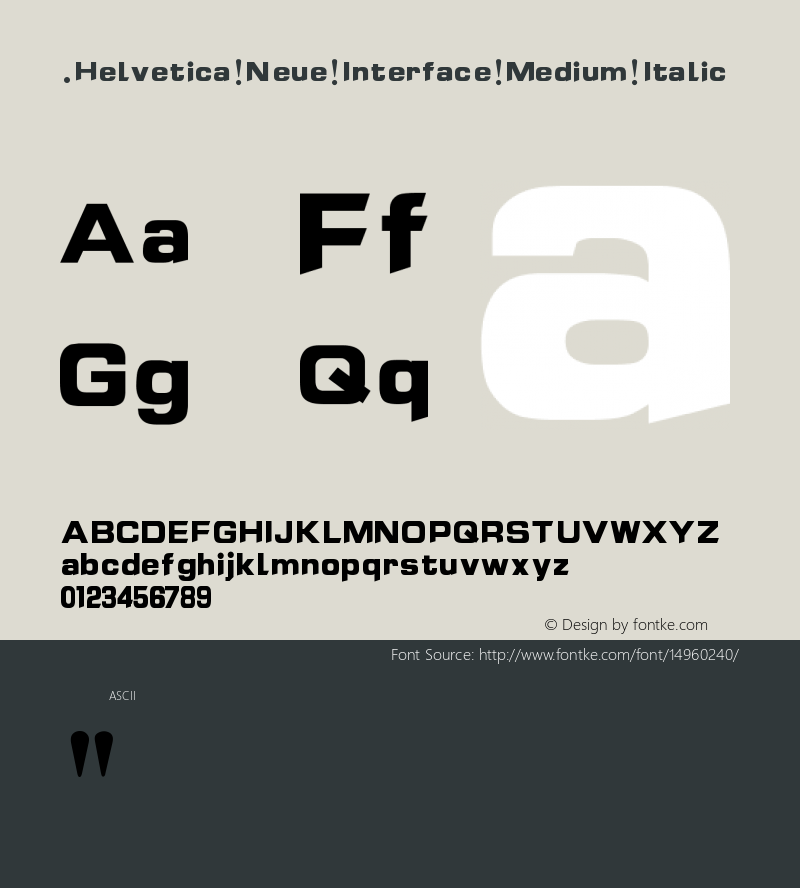 .Helvetica Neue Interface Medium Italic 10.0d35e1图片样张