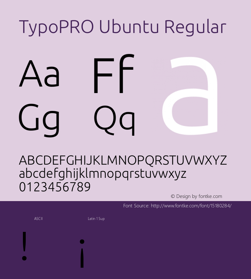 TypoPRO Ubuntu Regular Version 0.80图片样张