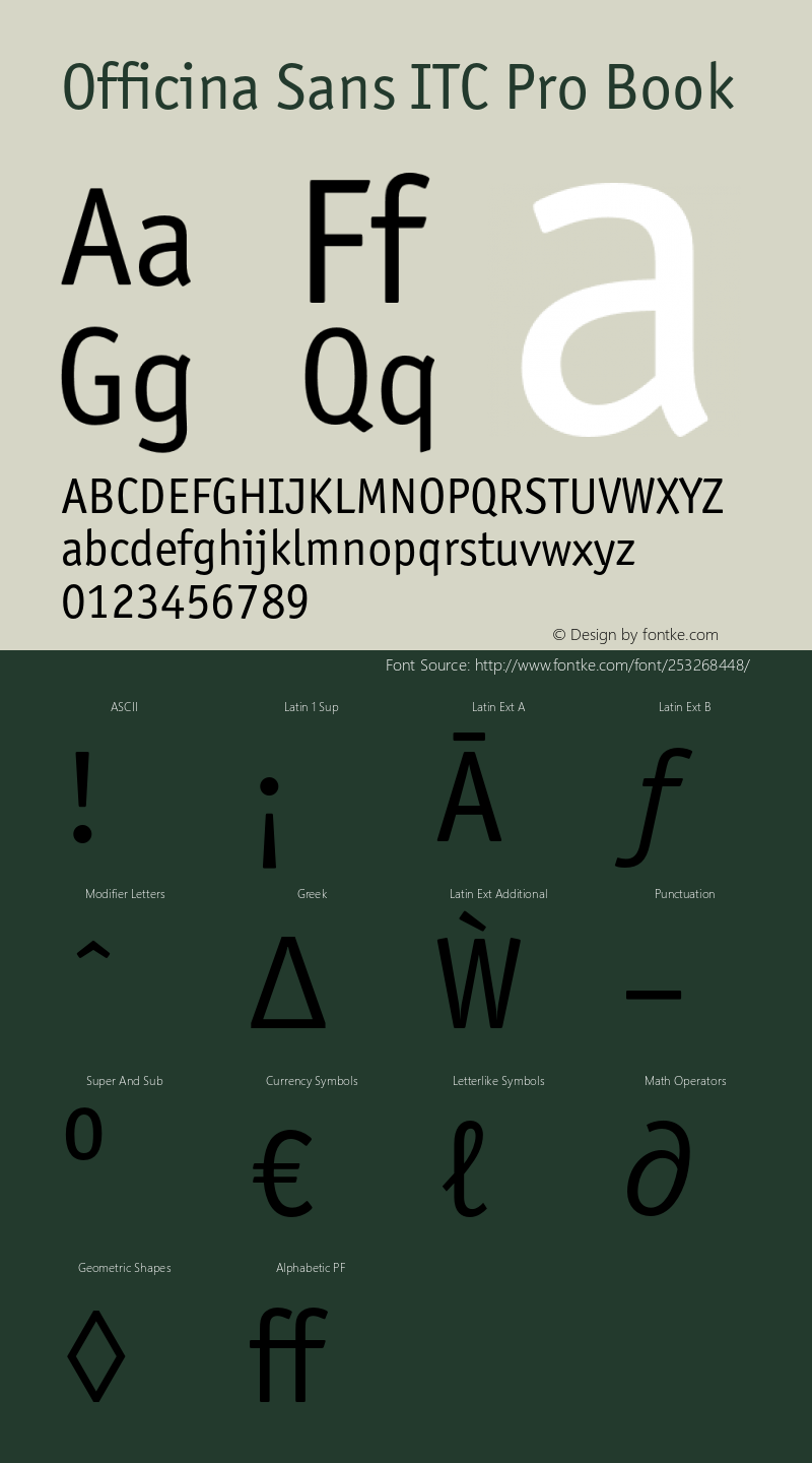 Officina Sans ITC Pro Book Version 2.00图片样张