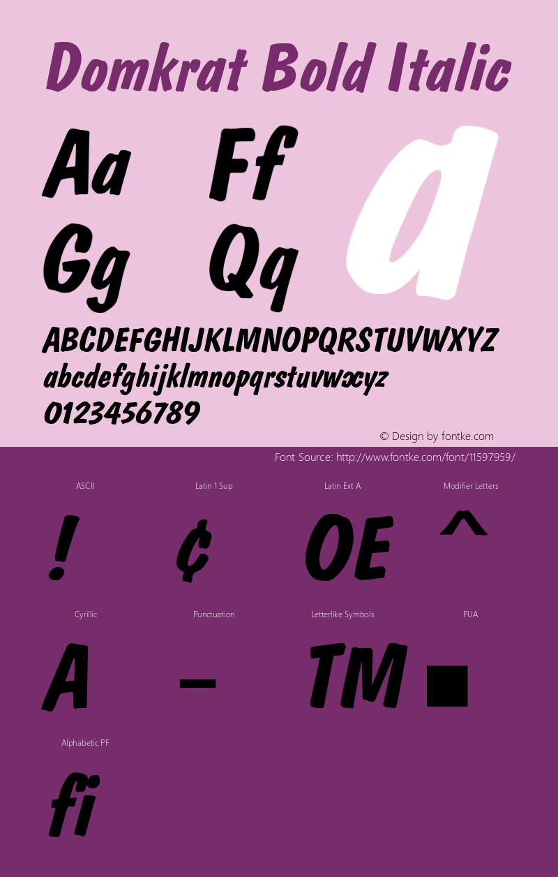 Domkrat Bold Italic 001.001图片样张