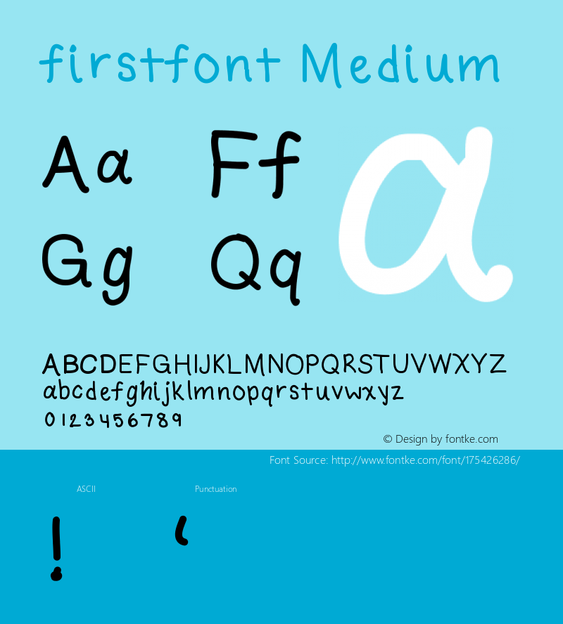 firstfont Version 001.000图片样张