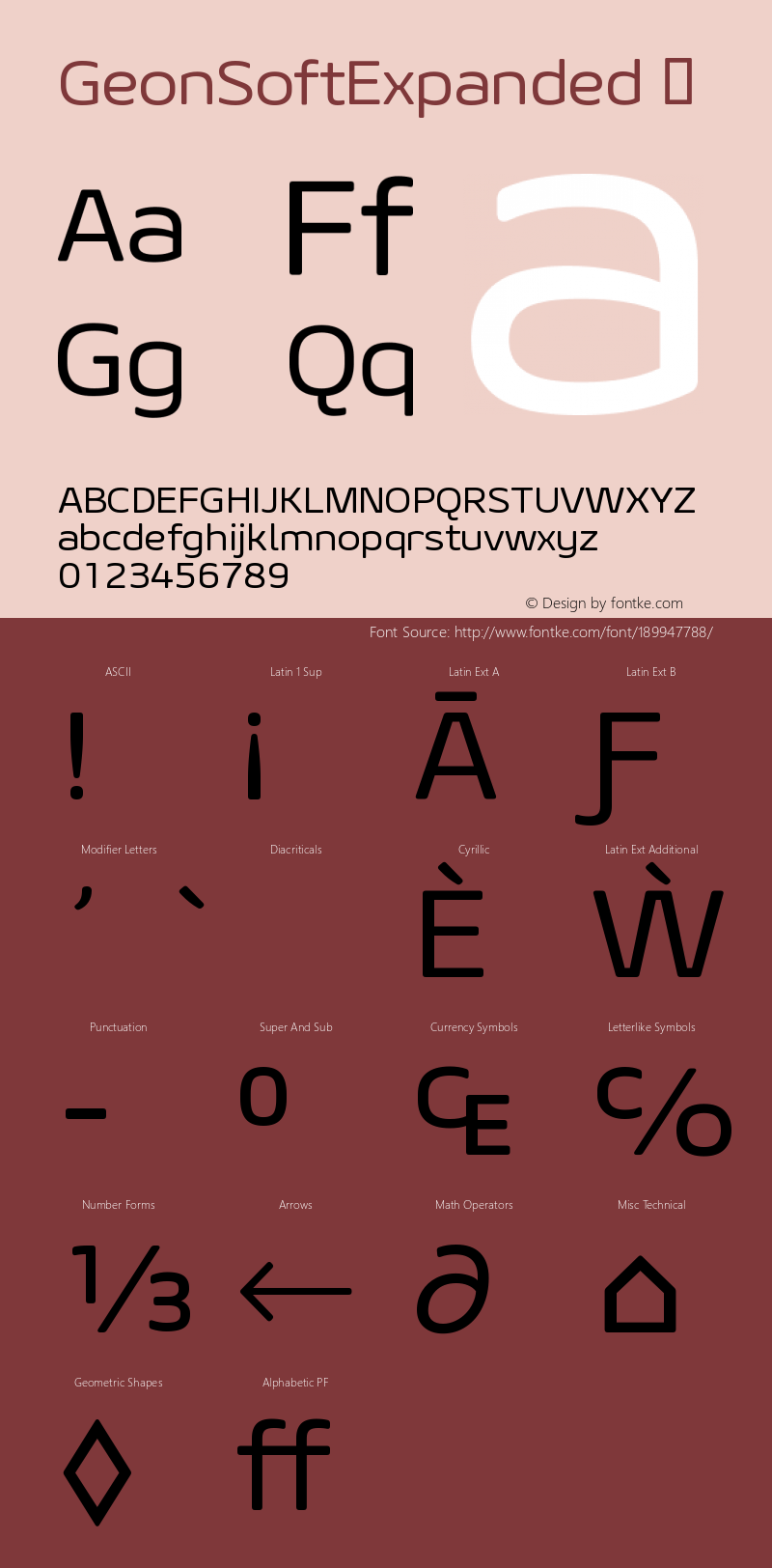 ☞Geon Soft Expanded Version 1.000;com.myfonts.easy.cretype.geon-soft.expanded-regular.wfkit2.version.4Q4r图片样张