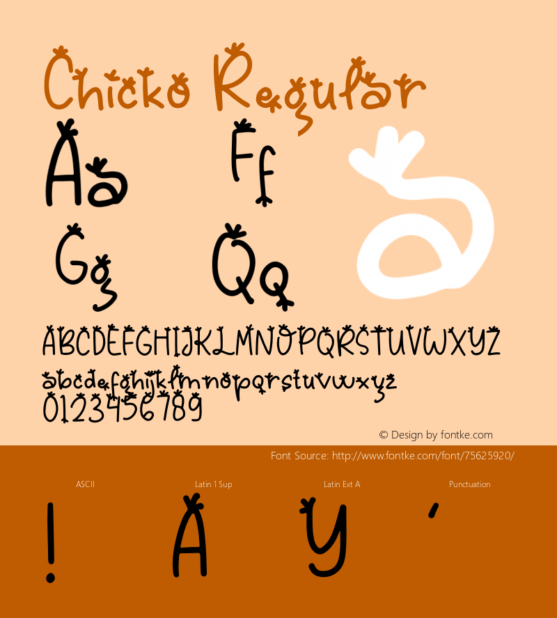 Chicko Version 1.002;Fontself Maker 3.5.1图片样张