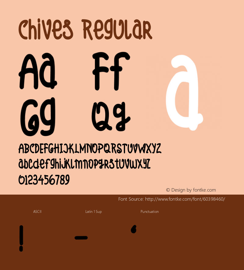 Chives Version 1.00;April 12, 2019;FontCreator 11.5.0.2421 64-bit图片样张