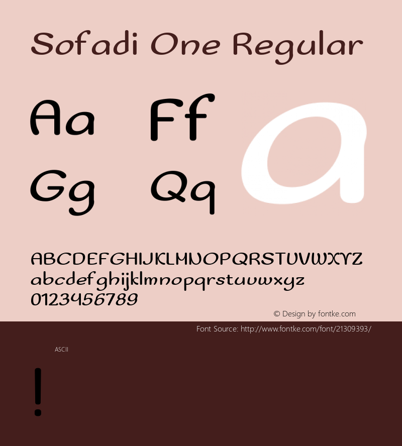 Sofadi One Regular 图片样张