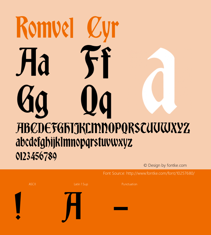 Romvel Cyr Macromedia Fontographer 4.1 03.07.00图片样张
