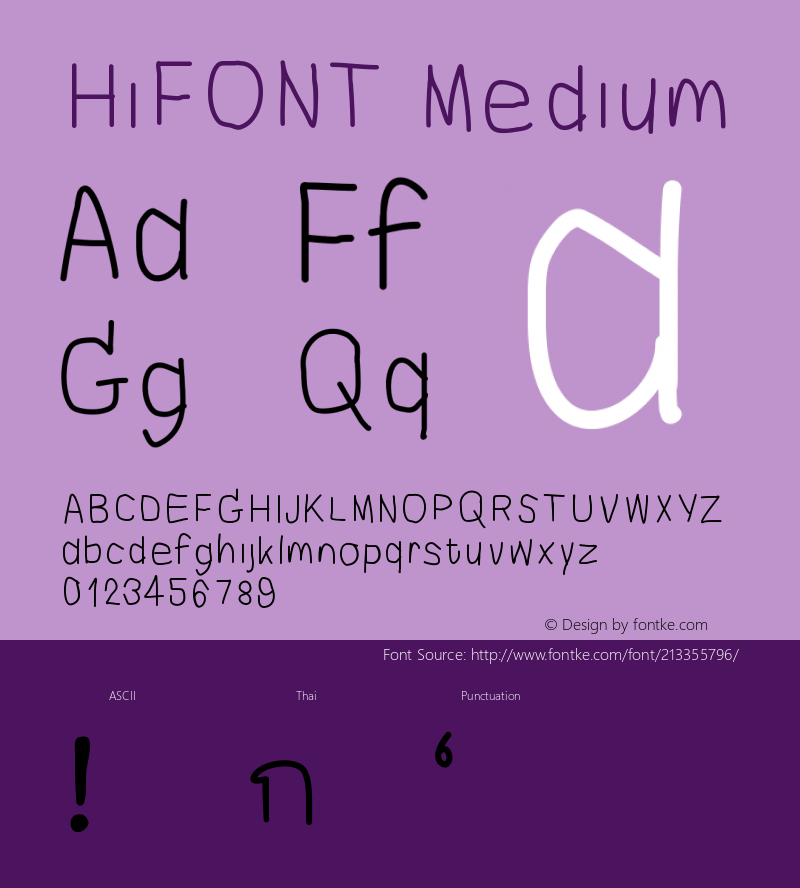 HiFONT Version 001.000图片样张