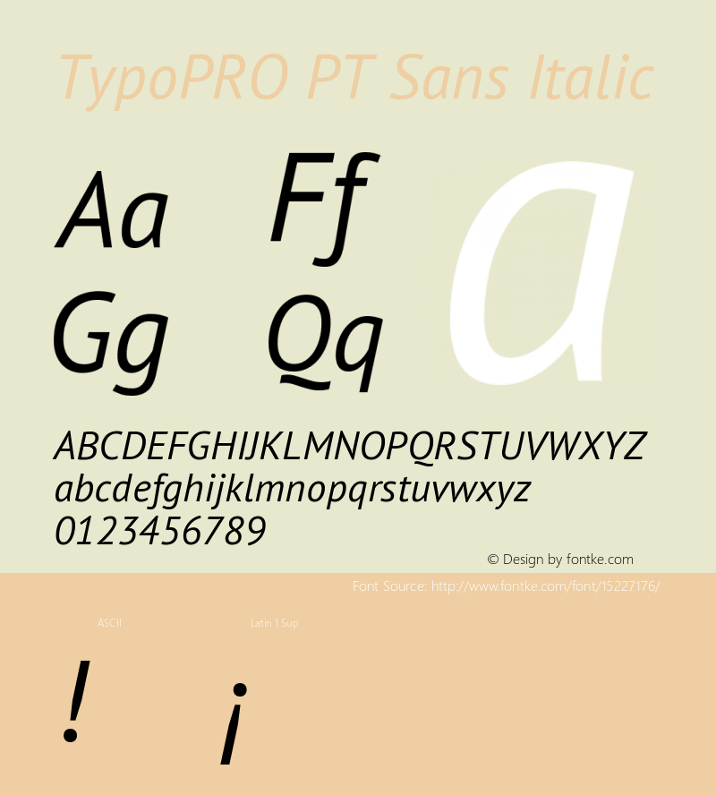 TypoPRO PT Sans Italic Version 2.005图片样张