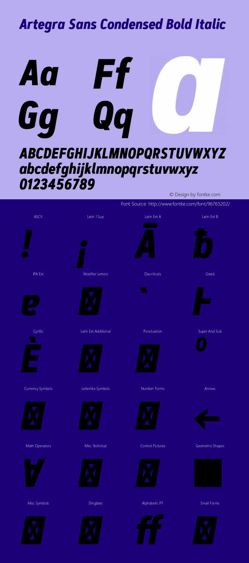 Artegra Sans Condensed Bold Italic 1.006图片样张