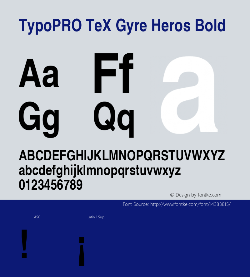 TypoPRO TeX Gyre Heros Bold Version 2.004;PS 2.004;hotconv 1.0.49;makeotf.lib2.0.14853图片样张