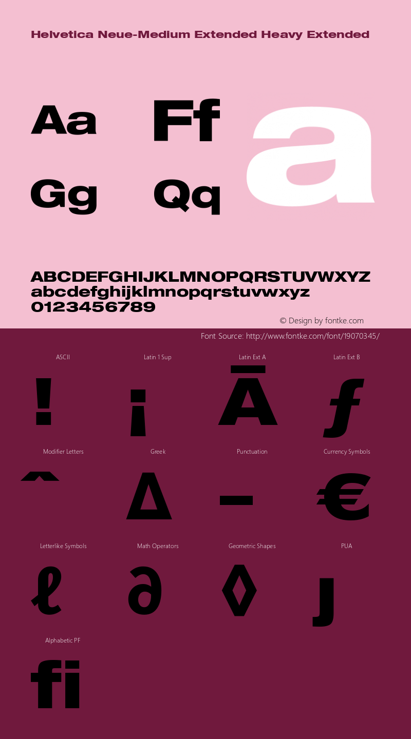 Helvetica Neue-Medium Extended Heavy Extended Version 1.300;PS 001.003;hotconv 1.0.38图片样张