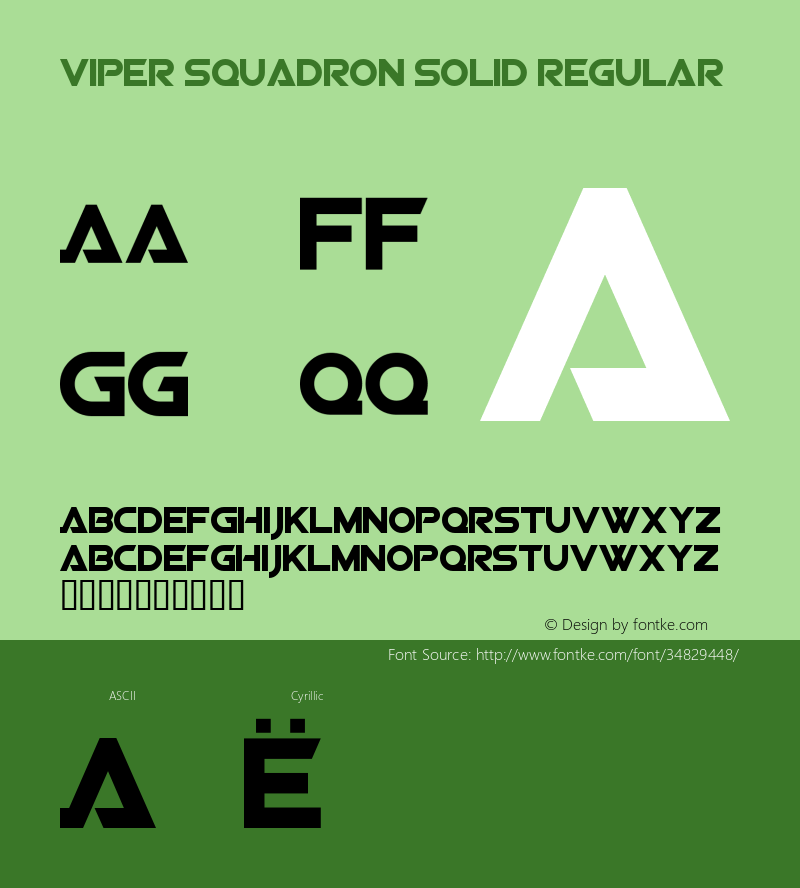 Viper Squadron Solid Version 1.00 October 26, 2017, initial release图片样张