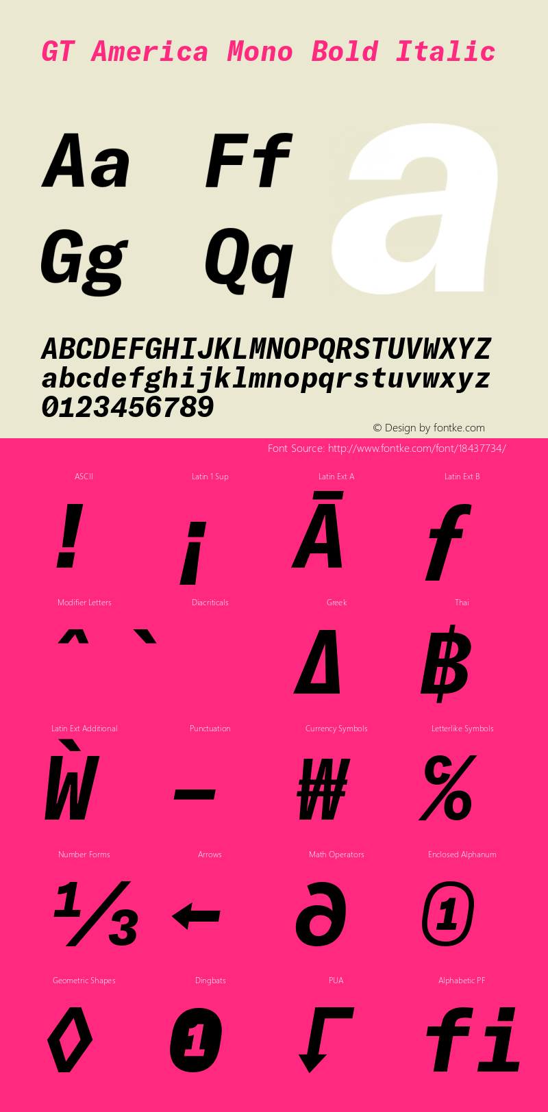 GT America Mono Bold Italic Version 2.001;PS 002.001;hotconv 1.0.88;makeotf.lib2.5.64775图片样张