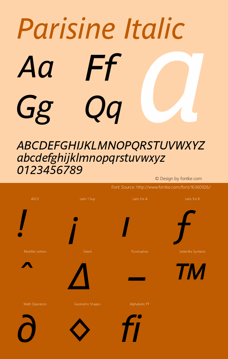 Parisine Italic 001.000图片样张