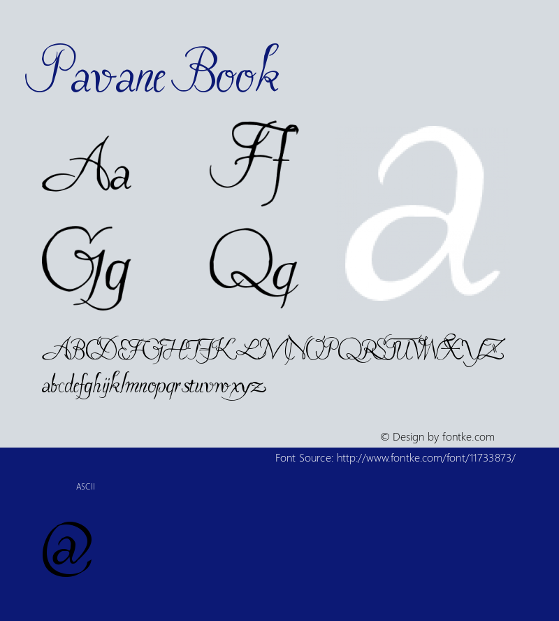 Pavane Book Version Altsys Fontographer图片样张