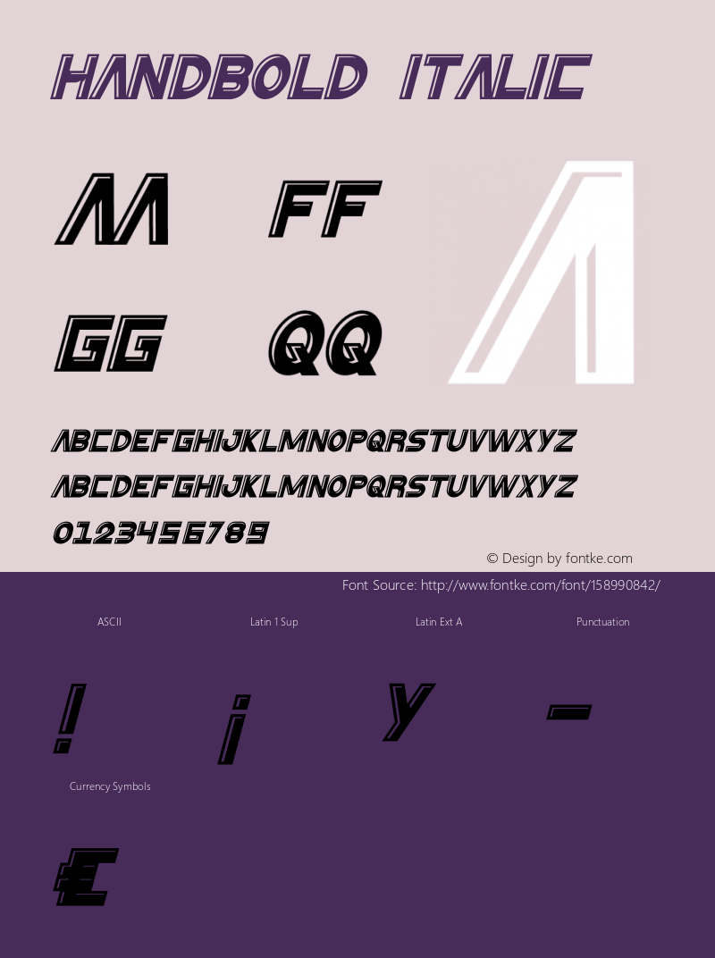 Handbold Italic Version 1.004;Fontself Maker 3.5.4图片样张