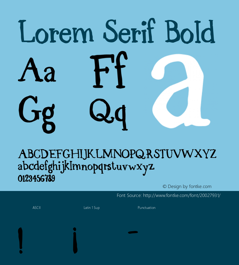Lorem Serif Bold Version 1.0图片样张