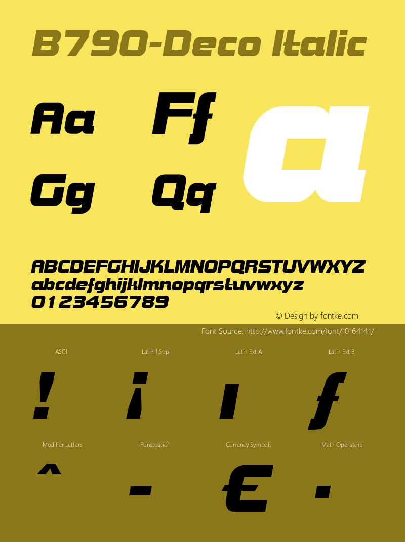 B790-Deco Italic Version 1.0 27-08-2002图片样张